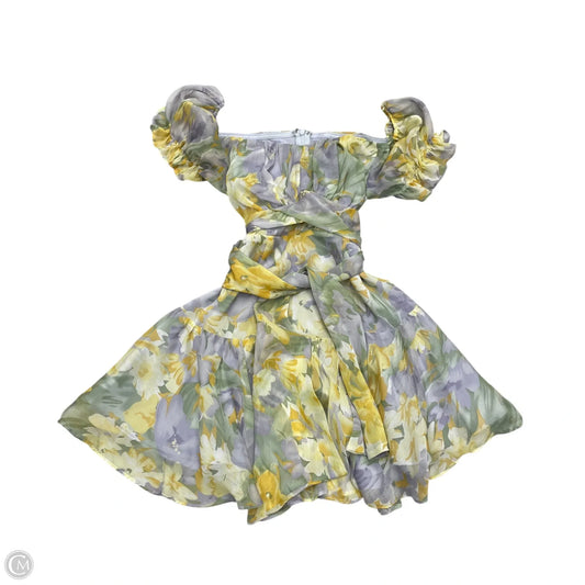 Dress Party Short By Selfie Leslie In Purple & Yellow, Size: S