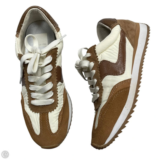 Shoes Sneakers By Dolce Vita In Brown & Cream, Size: 6.5