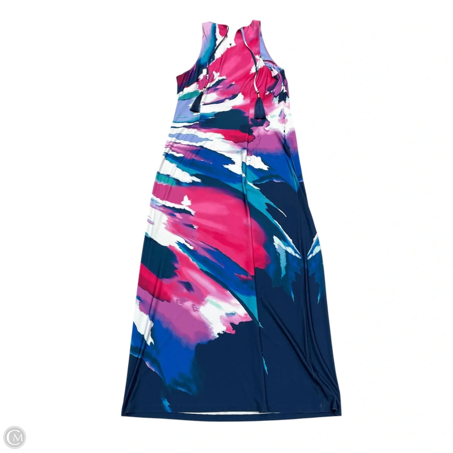 Dress Casual Maxi By Tommy Bahama In Blue & Pink, Size: S
