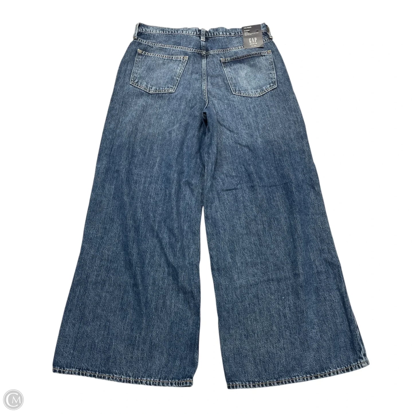 Jeans Wide Leg By Gap In Blue Denim, Size: 10