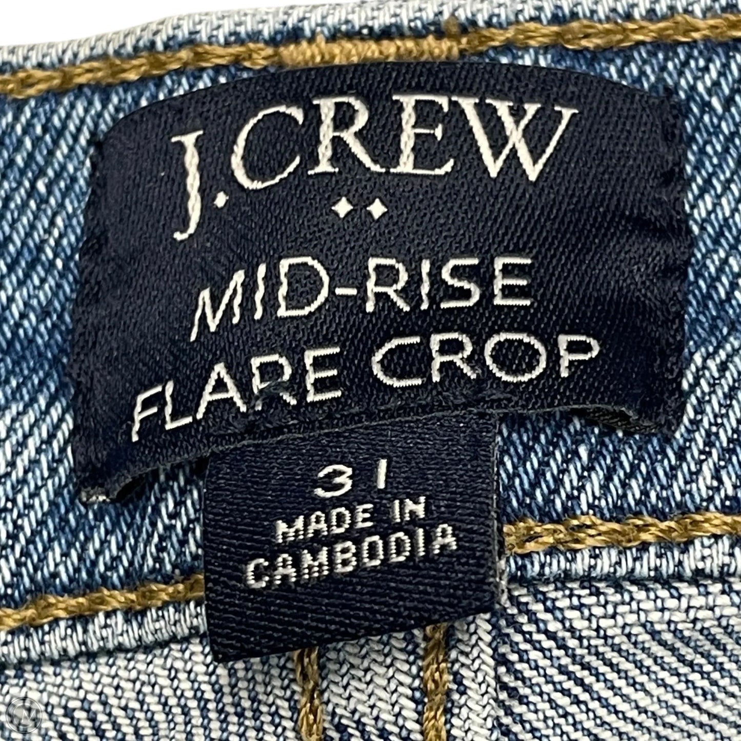 Jeans Cropped By J. Crew In Blue Denim, Size: 12