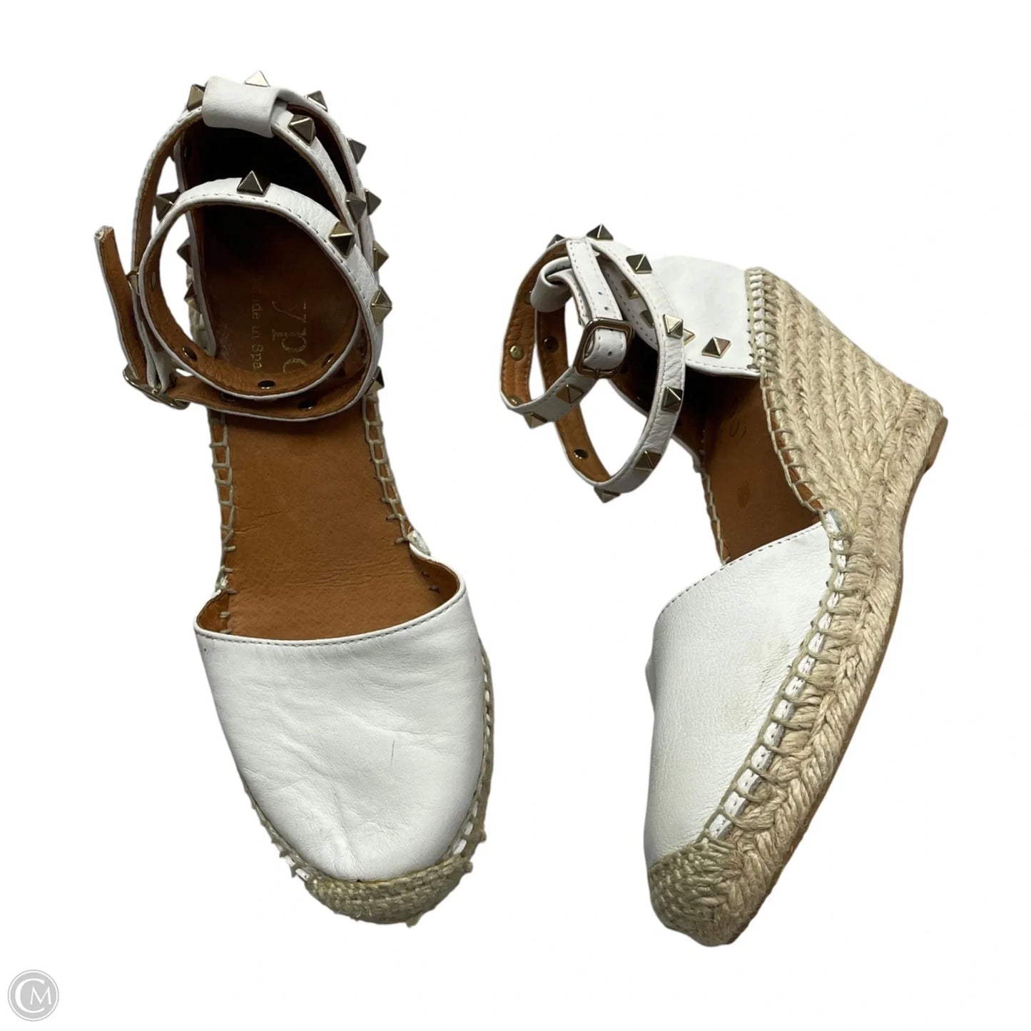 Sandals Heels Wedge By Maupol In White, Size: 6.5