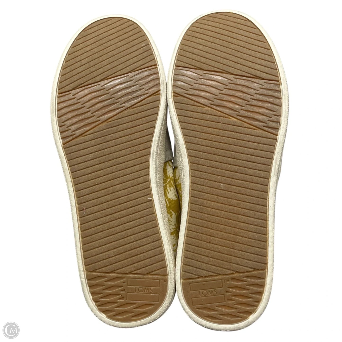 Shoes Flats By Toms In Grey & Yellow, Size: 6.5
