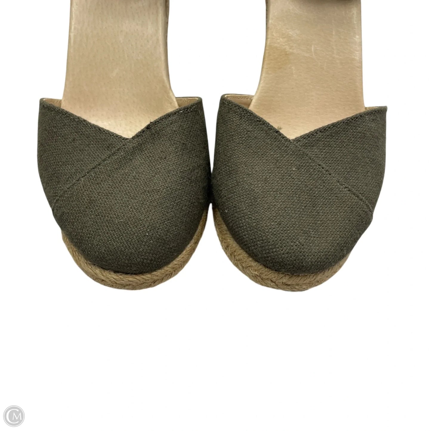 Sandals Heels Wedge By Me Too In Green, Size: 7.5