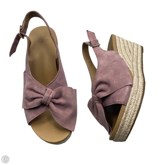 Sandals Designer By Ugg In Pink, Size: 8.5