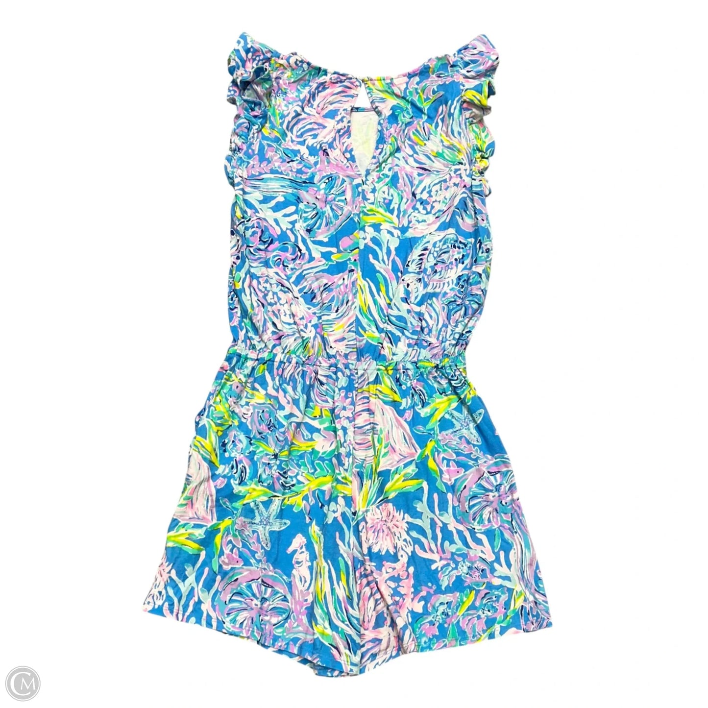 Romper Designer By Lilly Pulitzer In Blue & Purple, Size: S