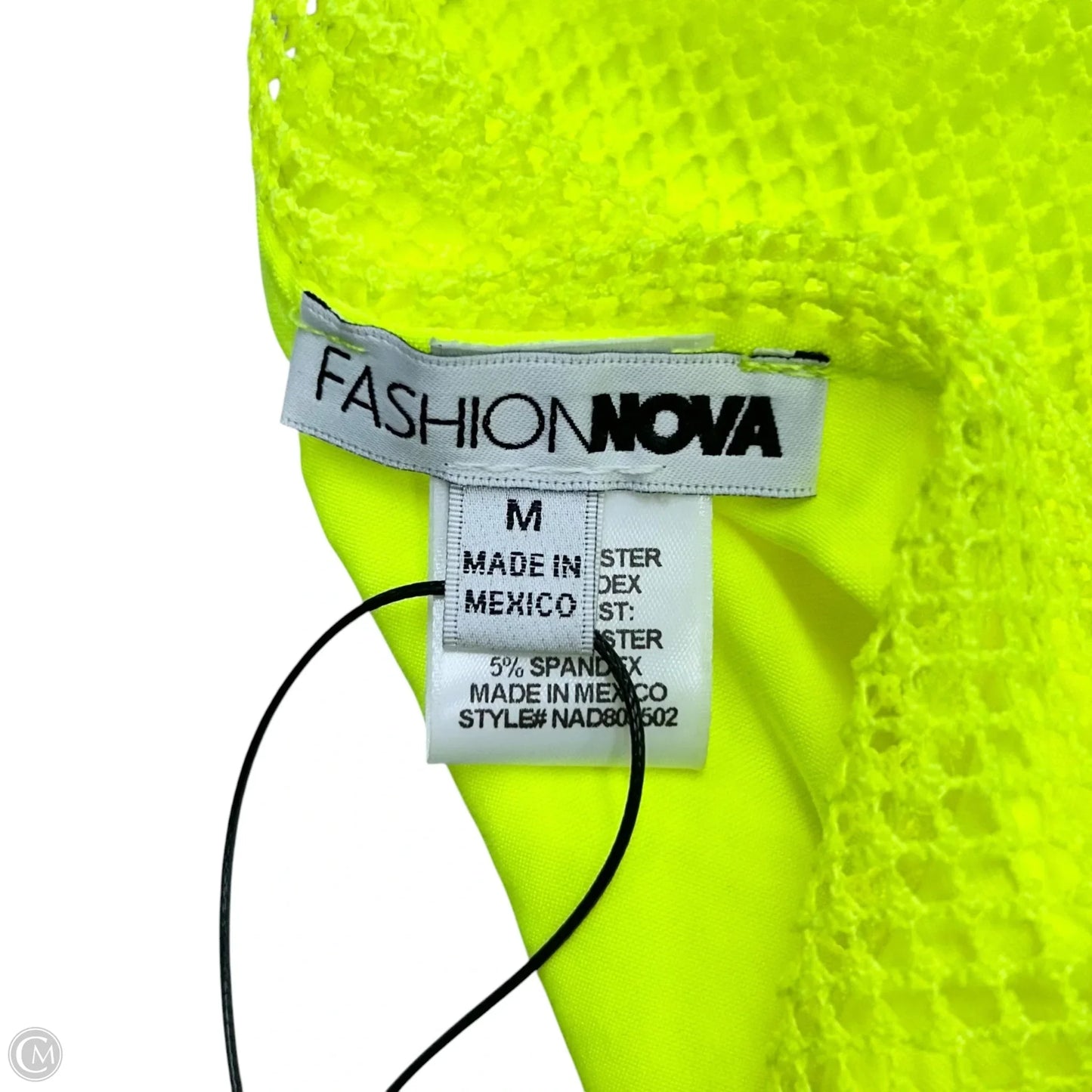 Dress Party Long By Fashion Nova In Neon Yellow, Size: M