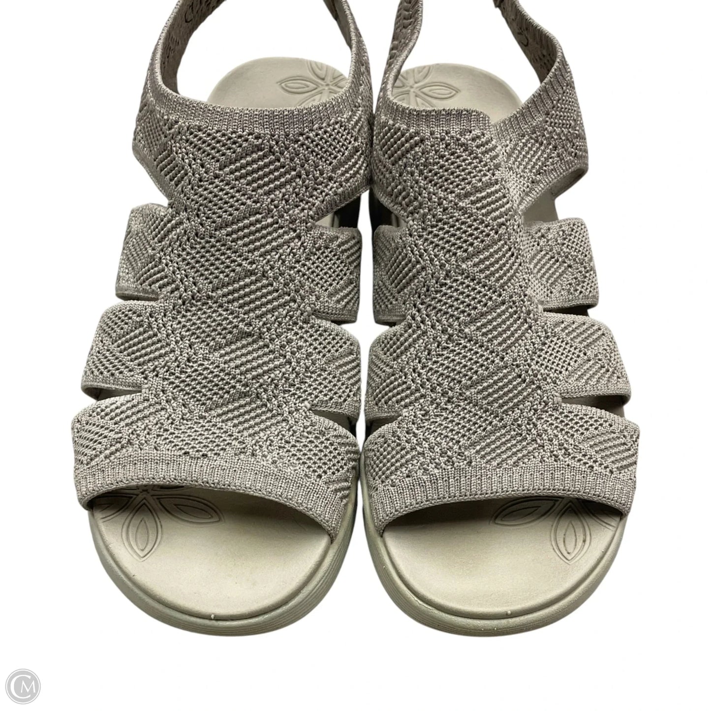 Sandals Heels Wedge By Skechers In Taupe, Size: 7
