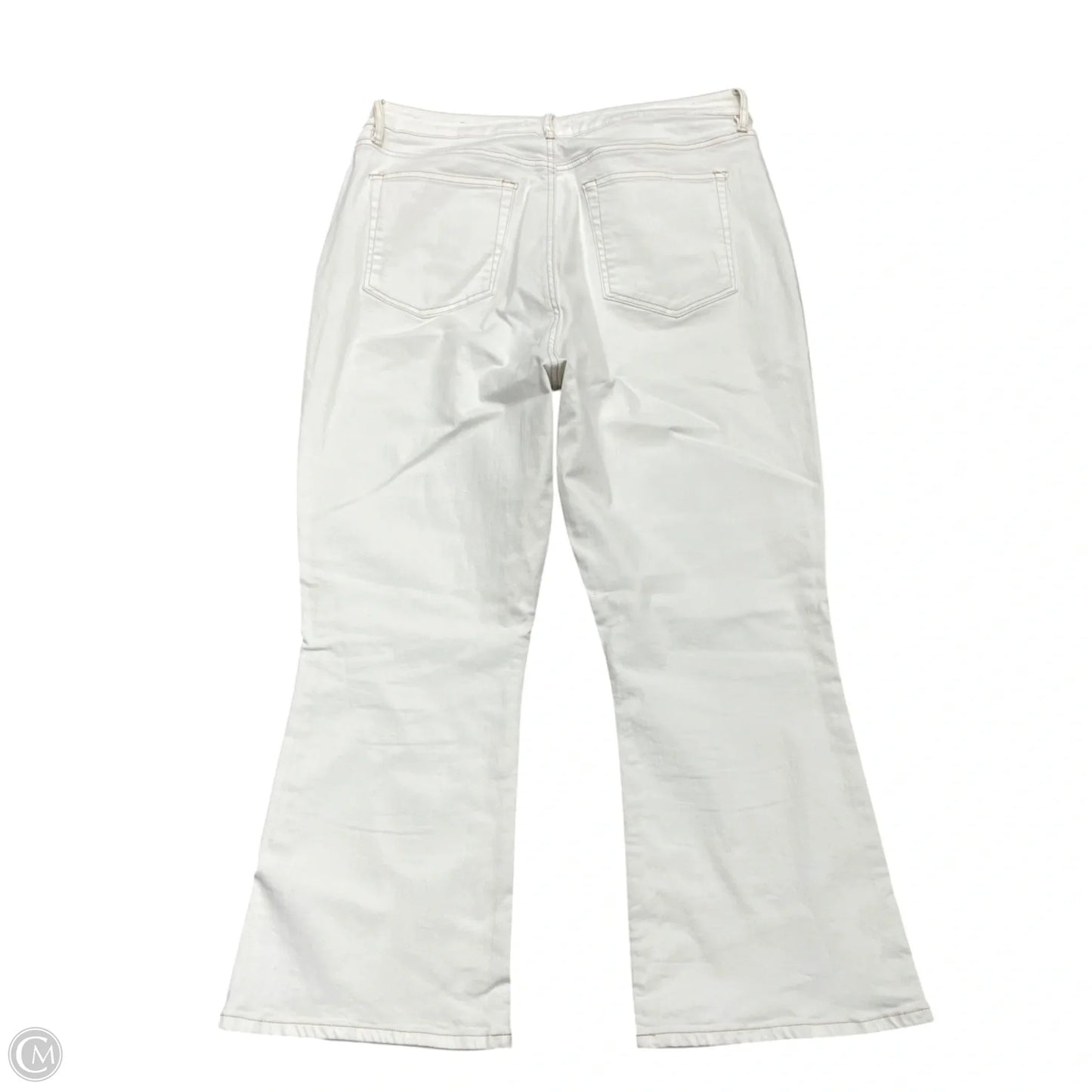 Jeans Boot Cut By Loft In White Denim, Size: 14