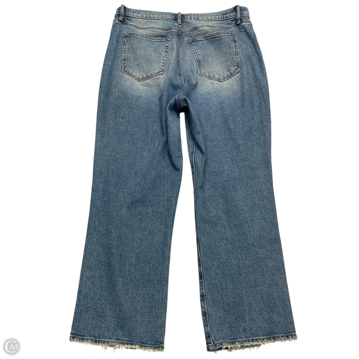 Jeans Straight By Loft In Blue Denim, Size: 14