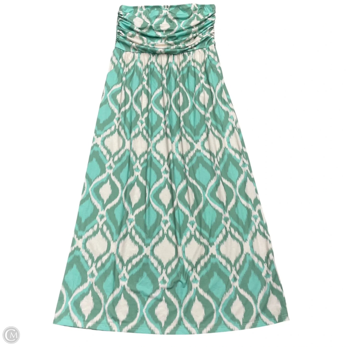 Dress Casual Maxi By Grace Karin In Green & White, Size: Xl