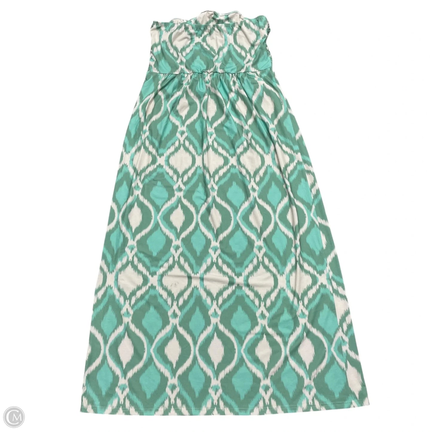 Dress Casual Maxi By Grace Karin In Green & White, Size: Xl