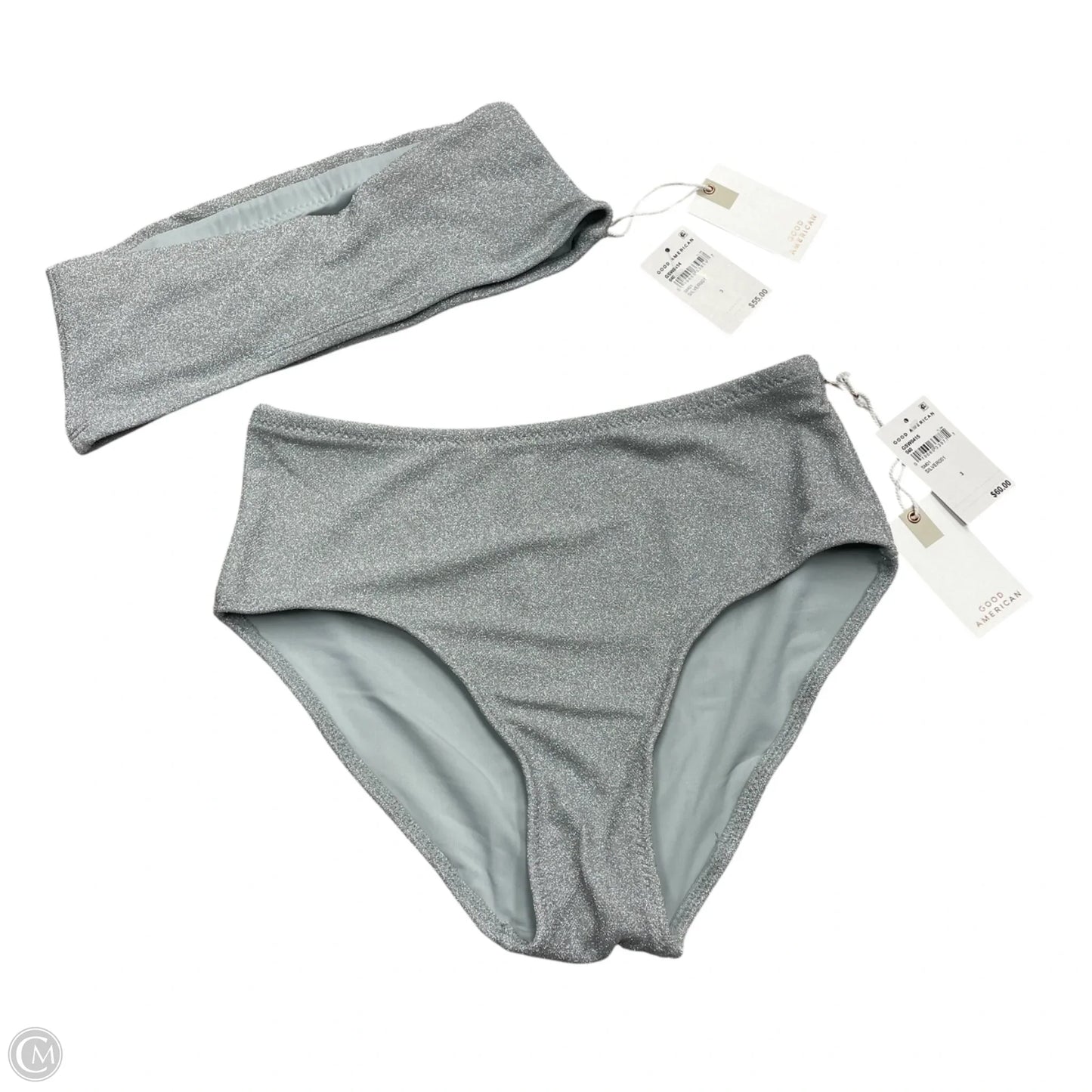 Swimsuit 2pc By Good American In Silver, Size: L