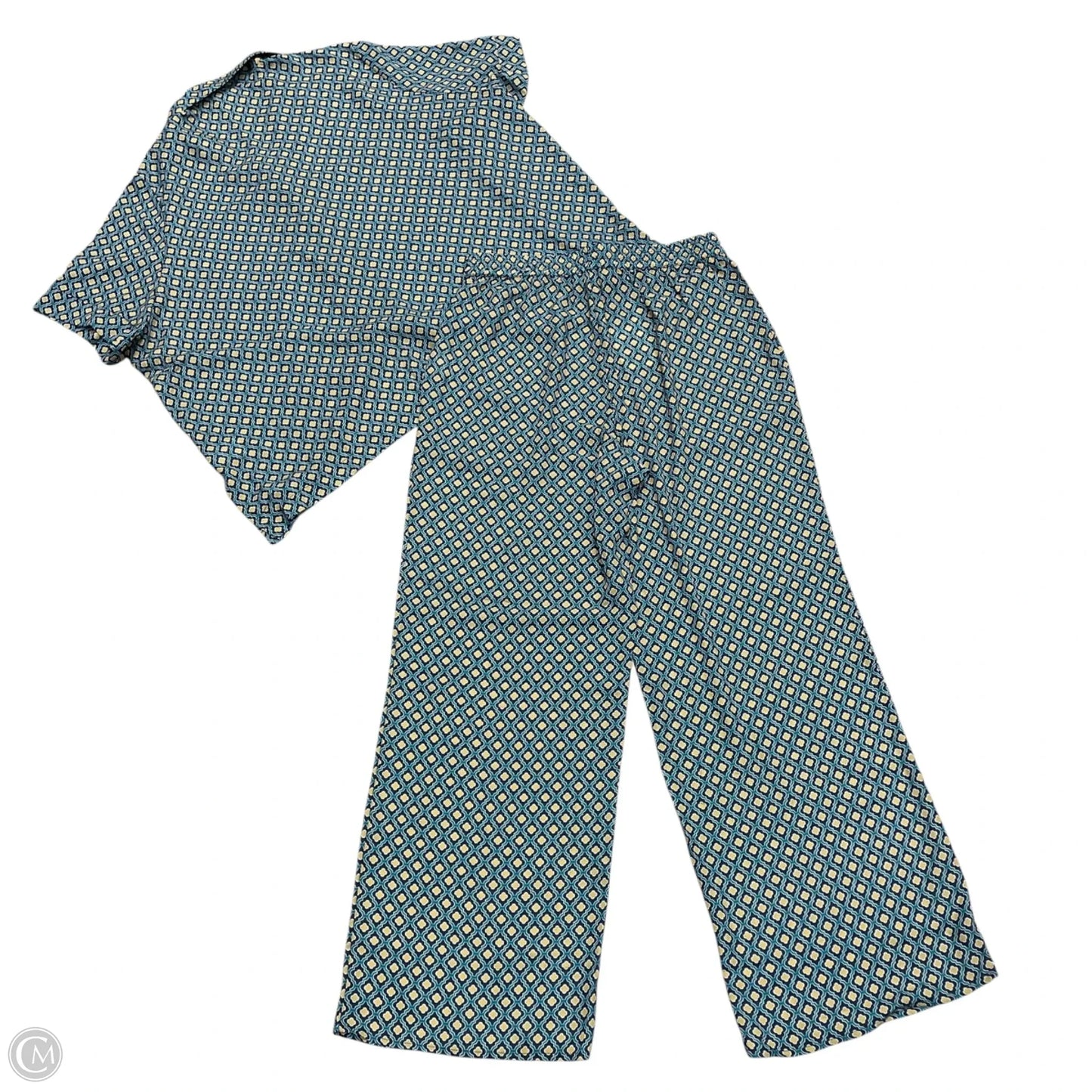 Pants Set 2pc By Showpo In Blue & Yellow, Size: M