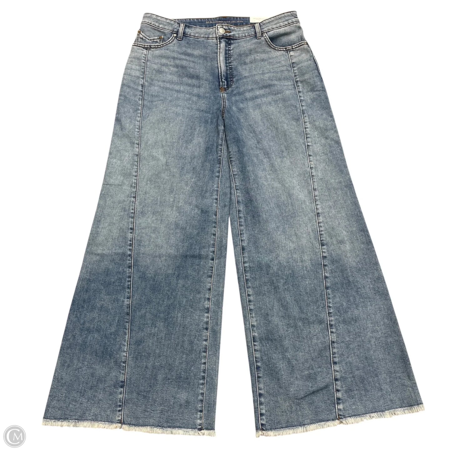 Jeans Wide Leg By Chicos In Blue Denim, Size: 14
