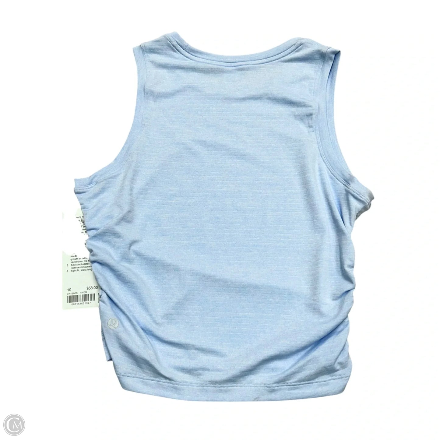 Athletic Tank Top By Lululemon In Blue, Size: M