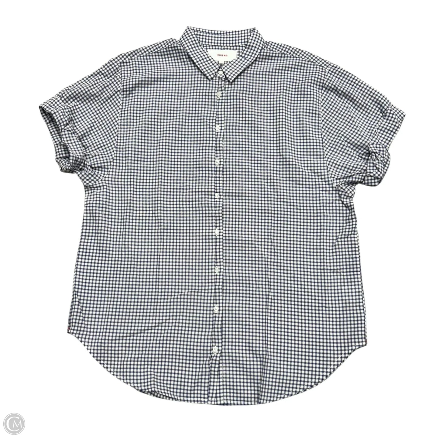 Top Short Sleeve By Xirena In Blue & White, Size: S