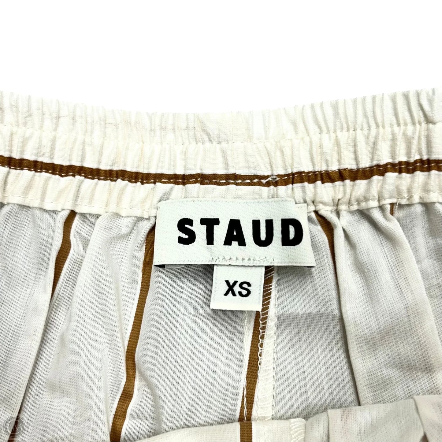 Shorts By Staud In Tan & White, Size: Xs