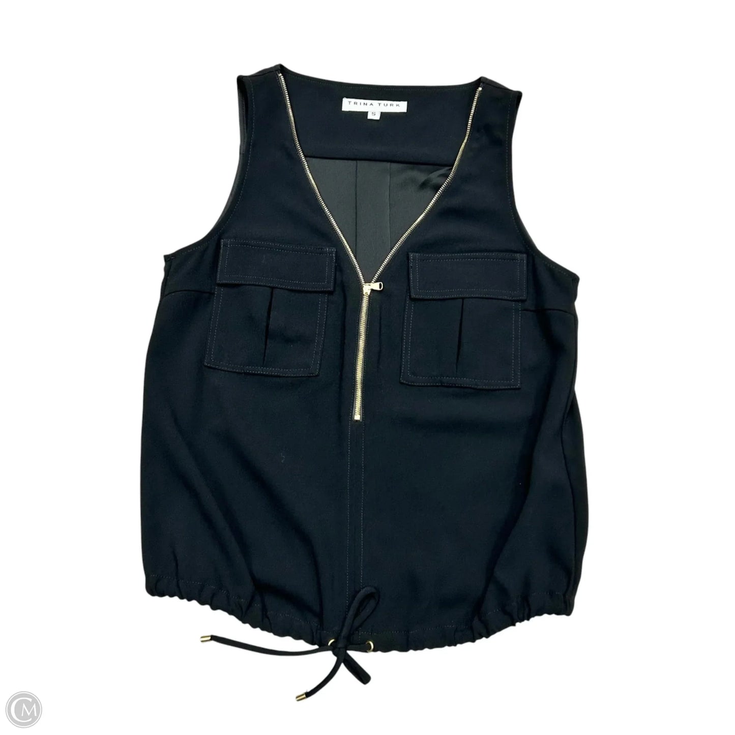 Top Sleeveless By Trina Turk In Black, Size: S