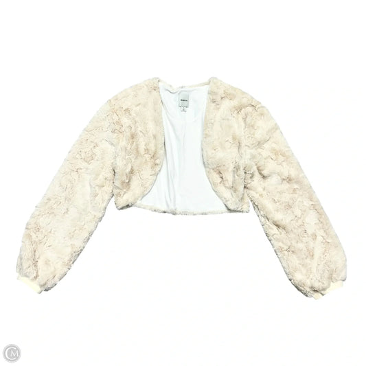 Jacket Faux Fur & Sherpa By Maeve In Cream, Size: M