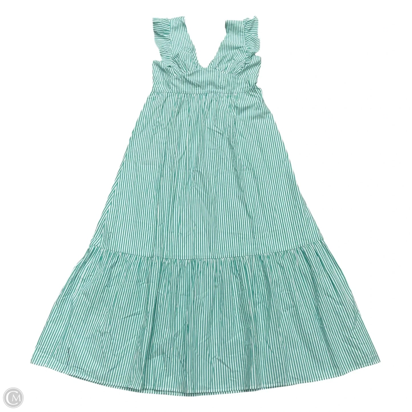 Dress Casual Maxi By Skies Are Blue In Green & White, Size: Xl