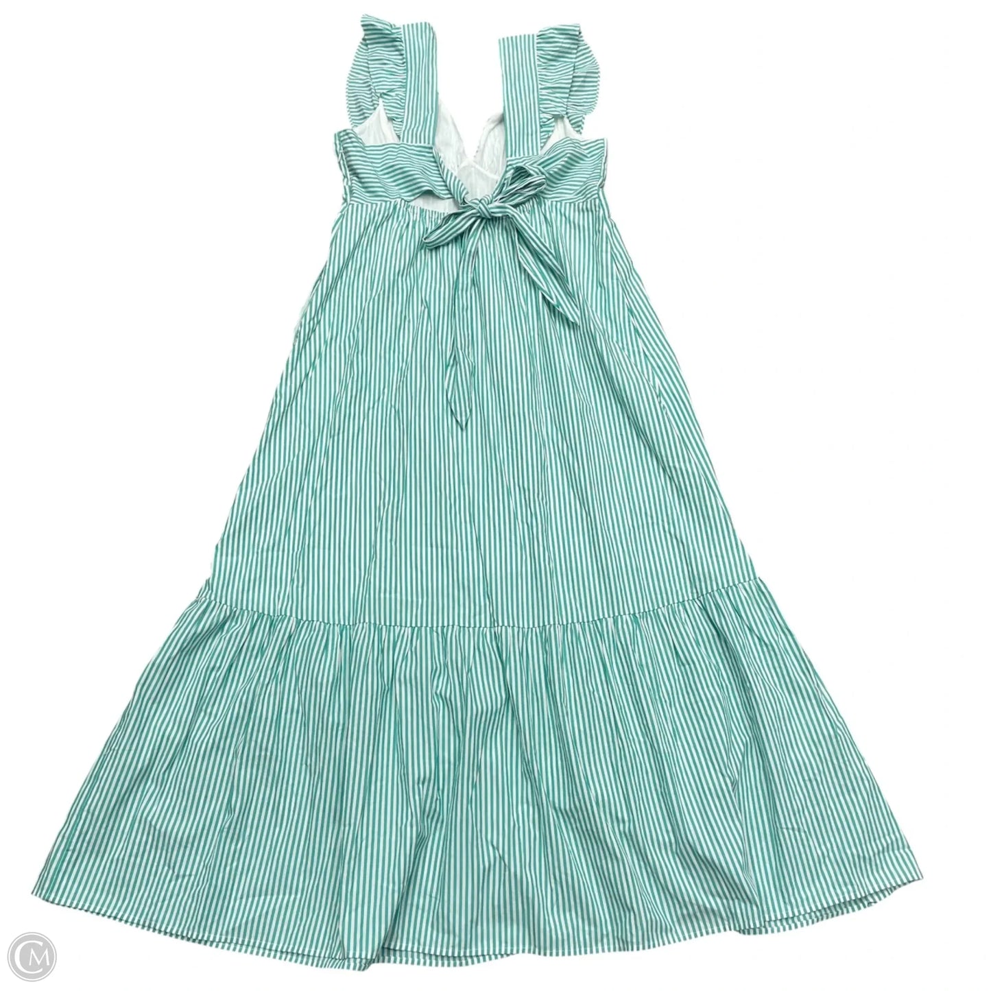 Dress Casual Maxi By Skies Are Blue In Green & White, Size: Xl