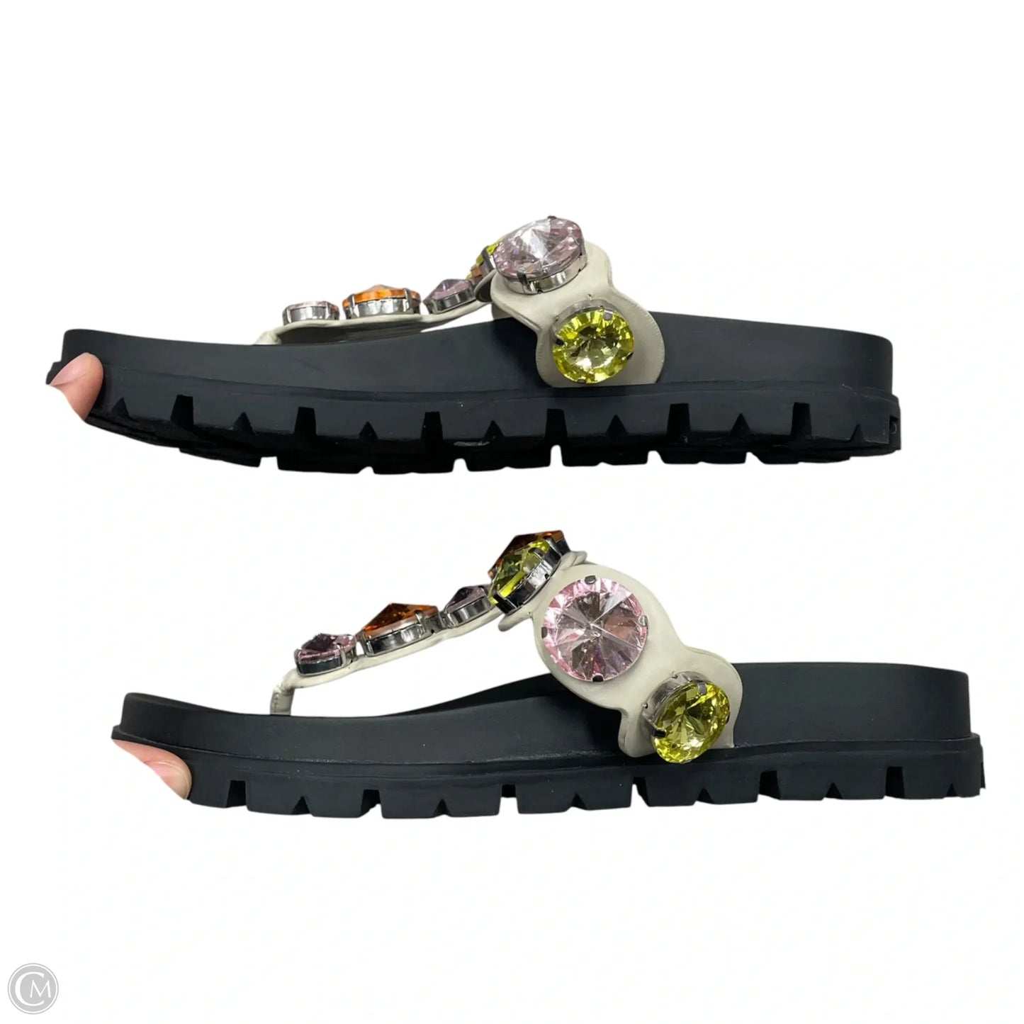 Sandals Flats By Gb In Black, Size: 7.5
