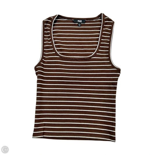 Tank Top By Paige In Brown & White, Size: S