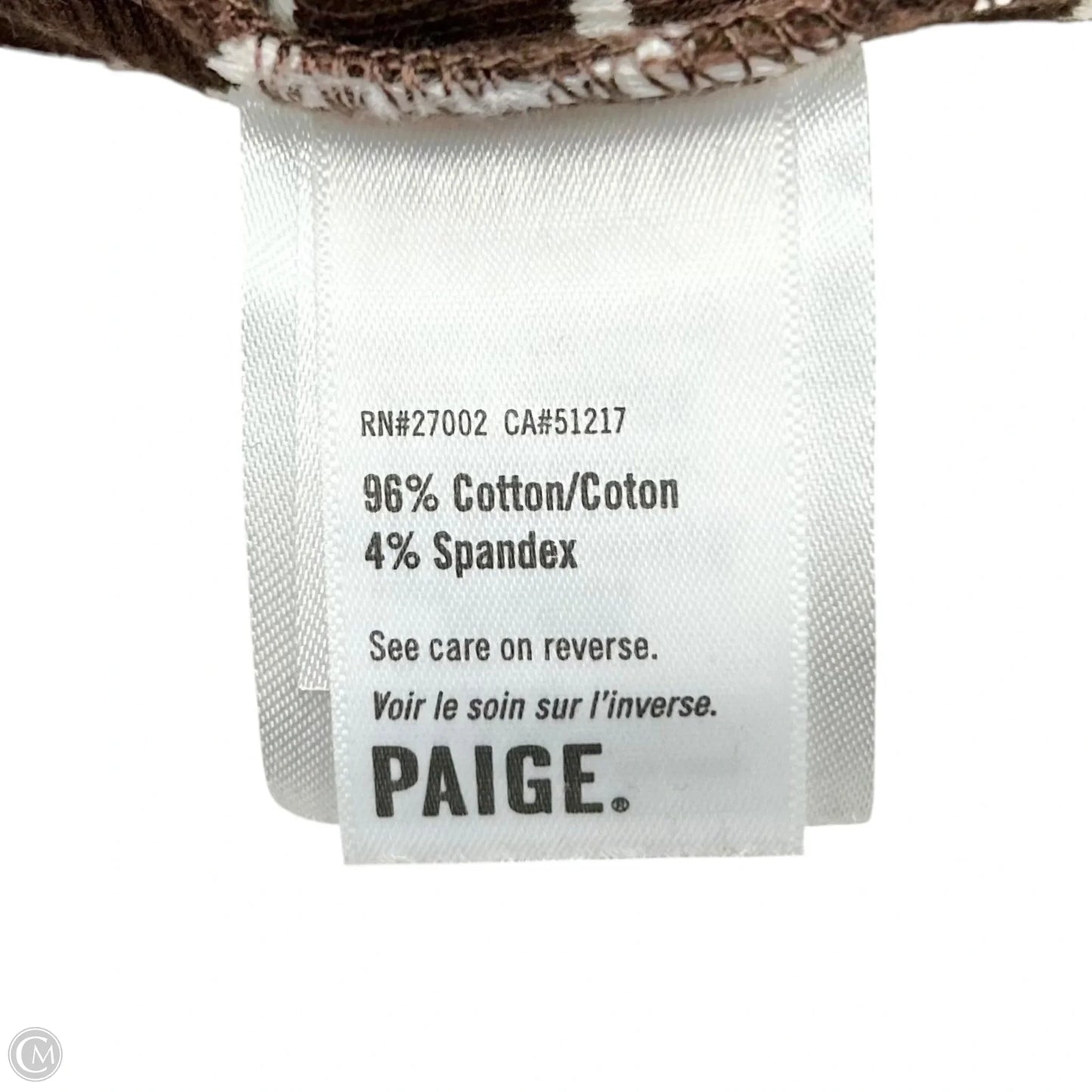 Tank Top By Paige In Brown & White, Size: S
