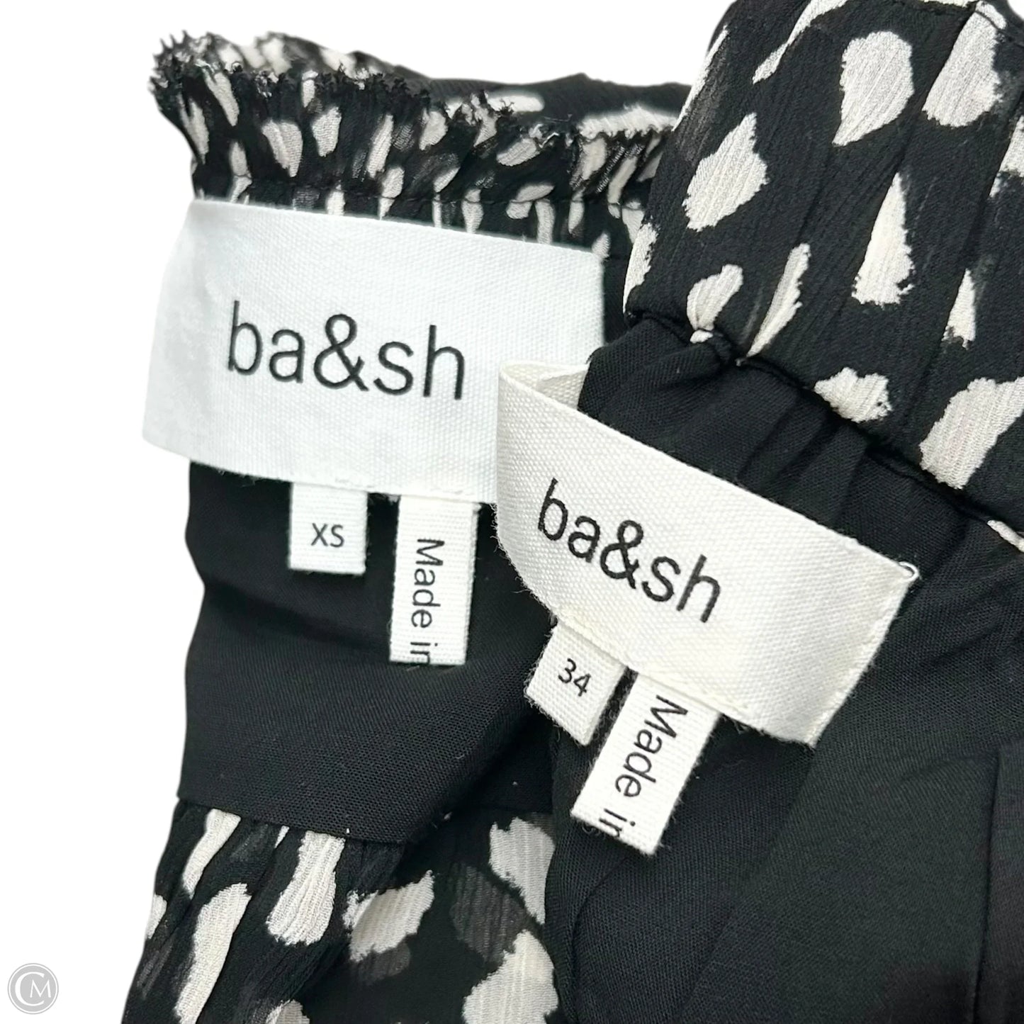Skirt Set 2pc By Ba&sh In Black & Cream, Size: Xs