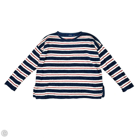 Sweater By Polo Ralph Lauren In Blue Red & White, Size: M