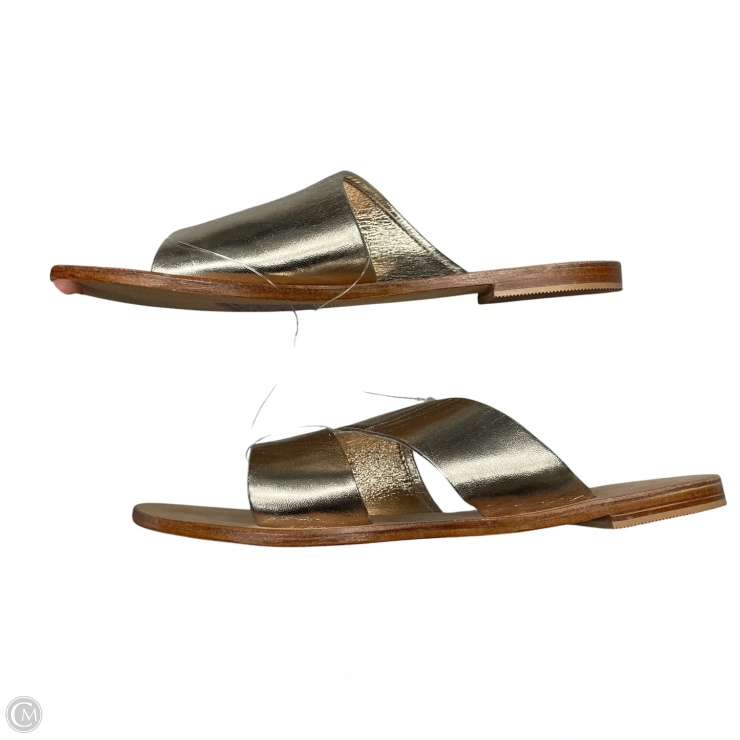 Sandals Flats By Anthropologie In Gold, Size: 7