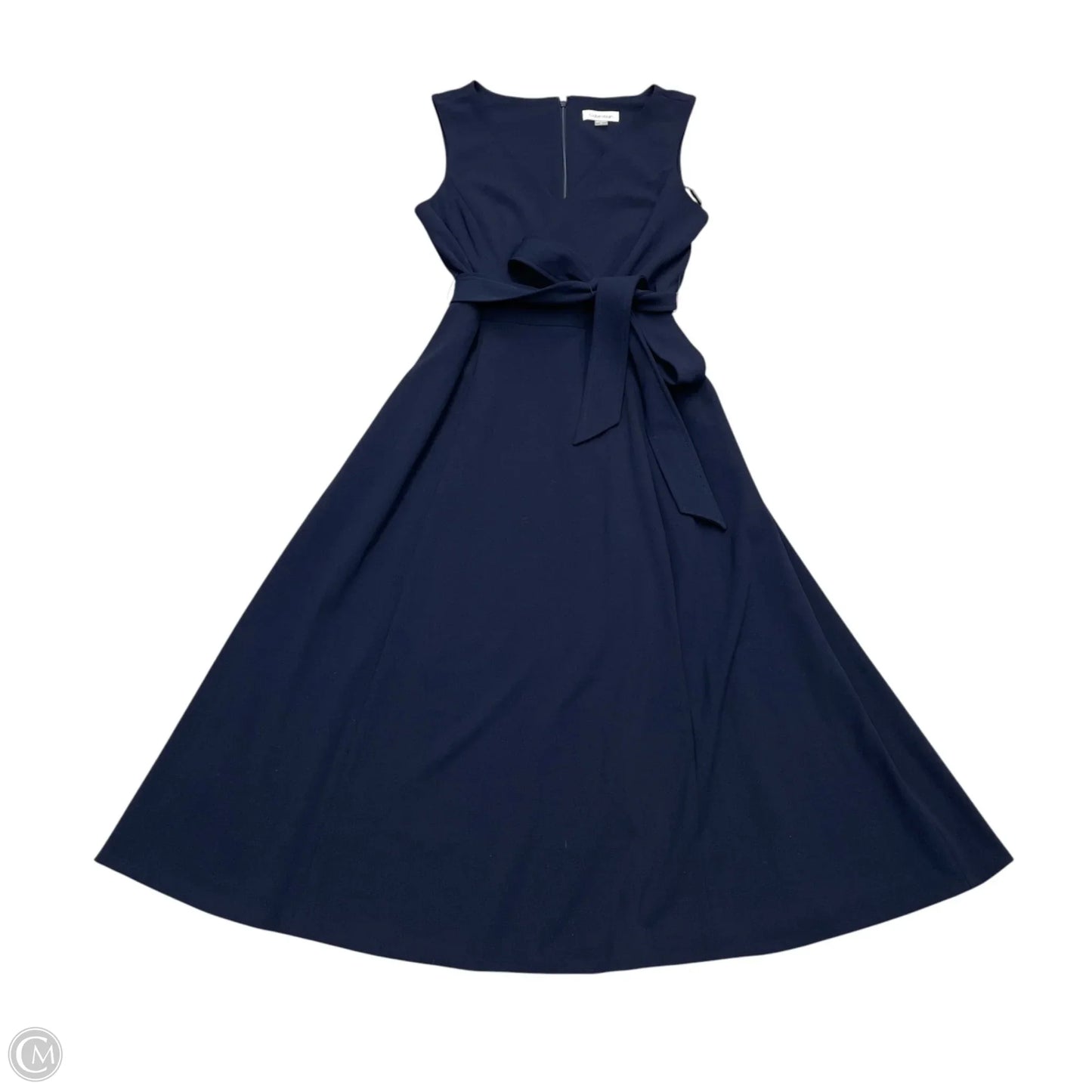Dress Casual Midi By Calvin Klein In Navy, Size: S
