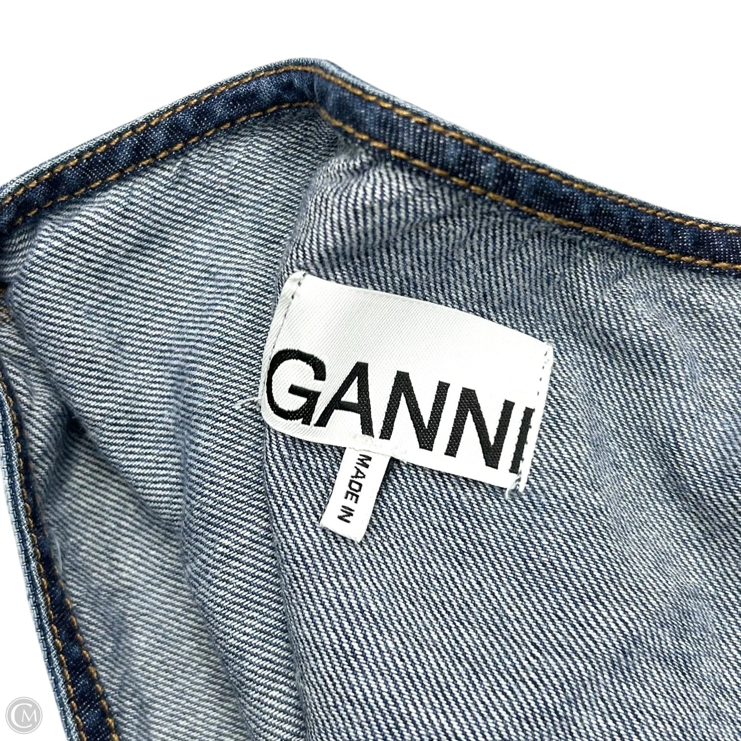 Dress Casual Short By Ganni In Blue Denim, Size: S