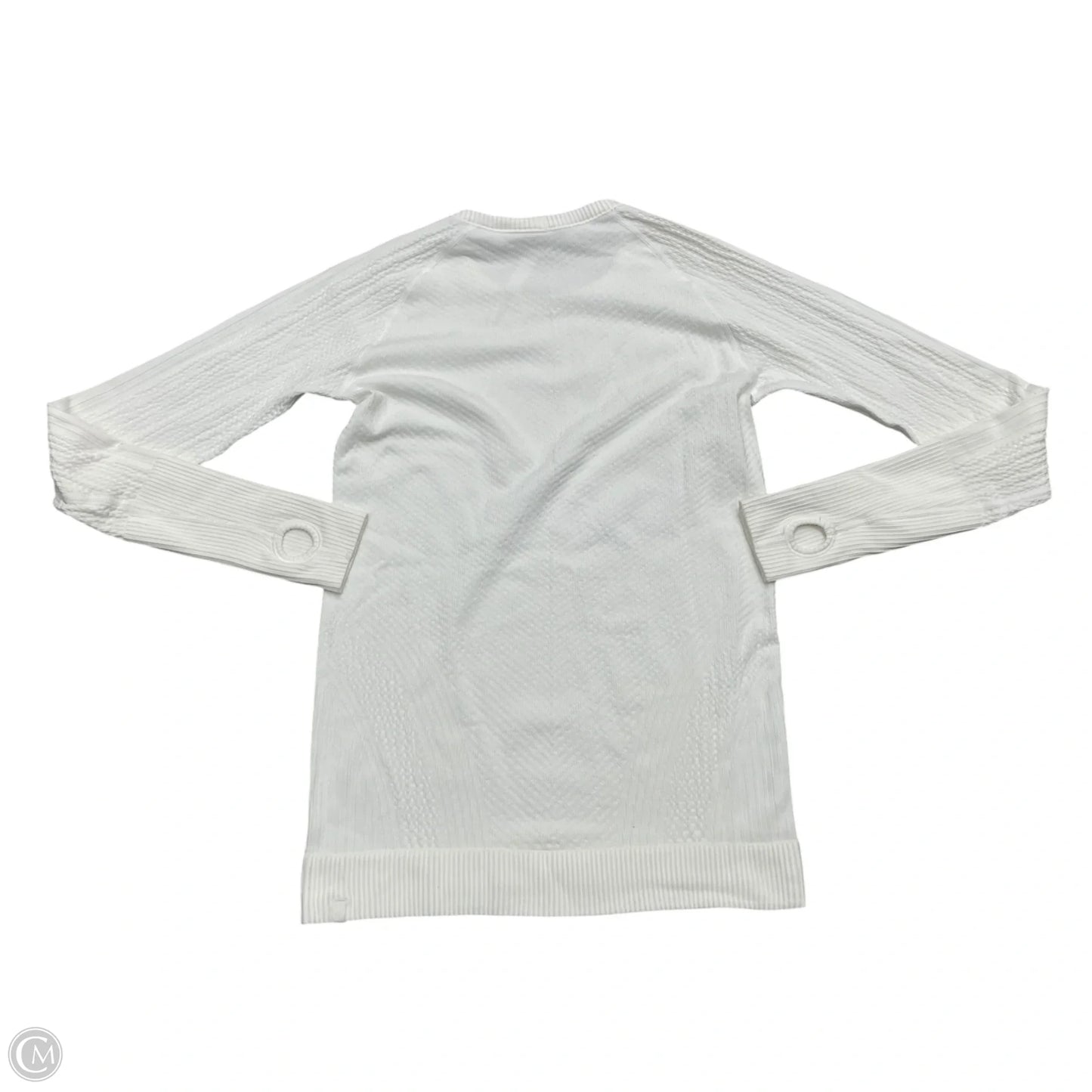 Athletic Top Long Sleeve Crewneck By Lululemon In White, Size: M