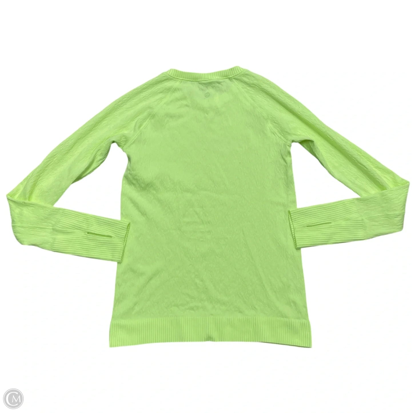Athletic Top Long Sleeve Crewneck By Lululemon In Green, Size: M