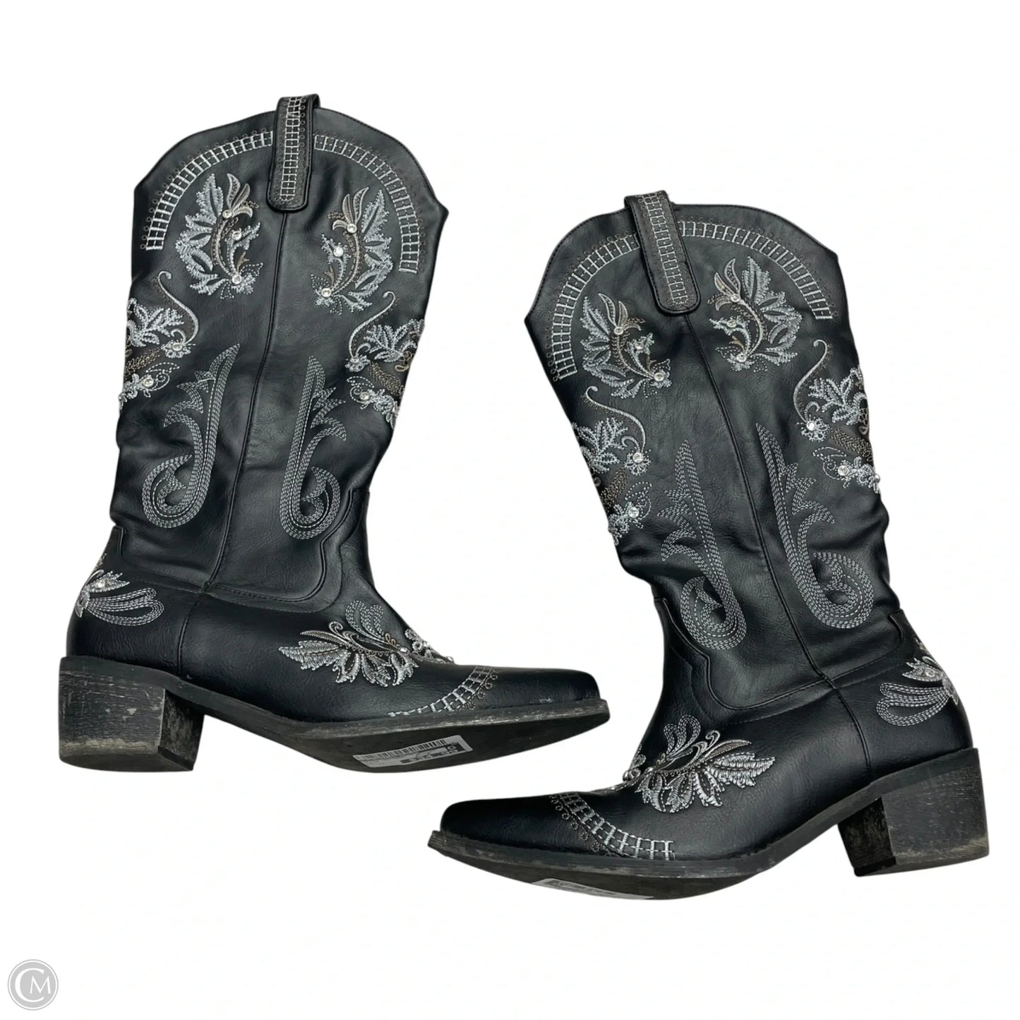 Boots Western In Black, Size: 11