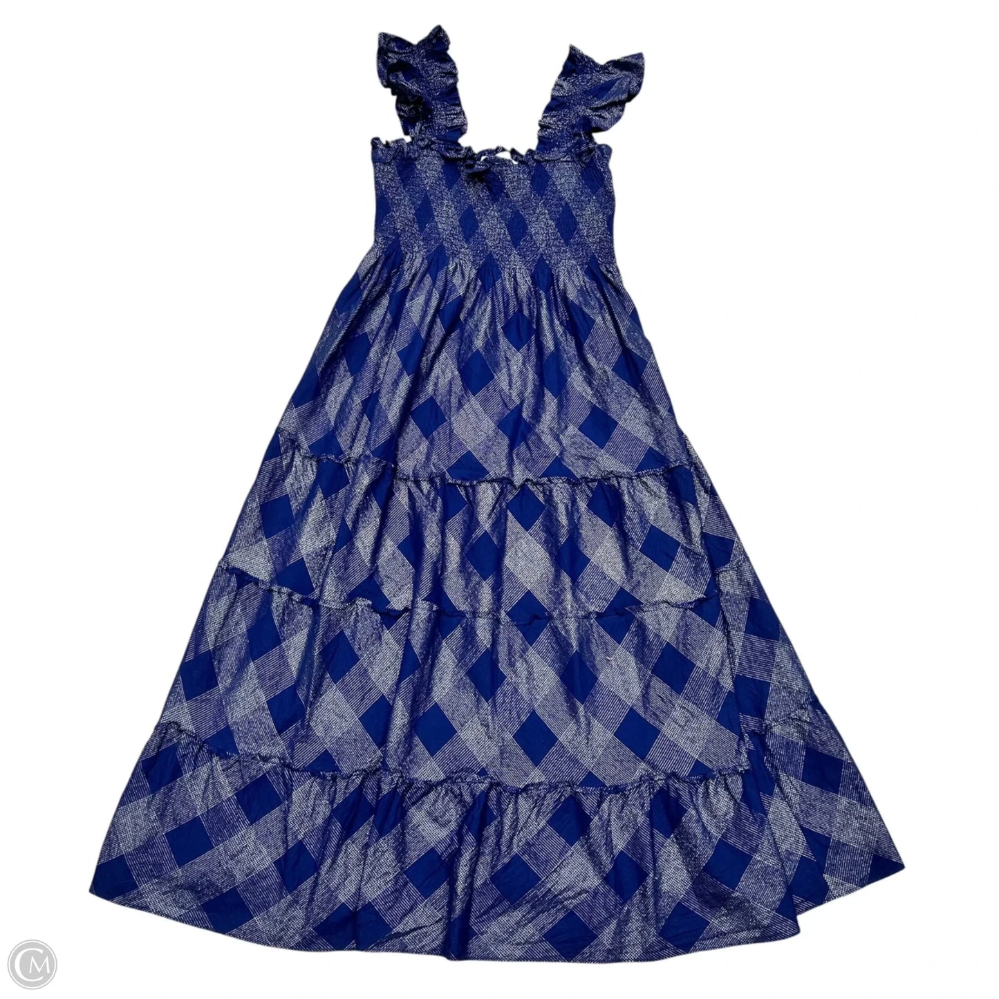 Dress Casual Maxi By Hill House In Blue & Silver, Size: Xl