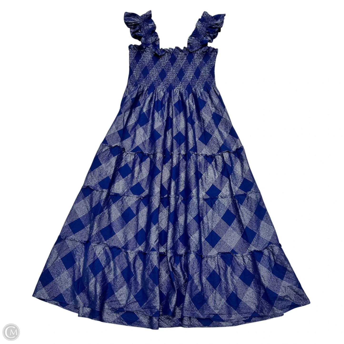 Dress Casual Maxi By Hill House In Blue & Silver, Size: Xl