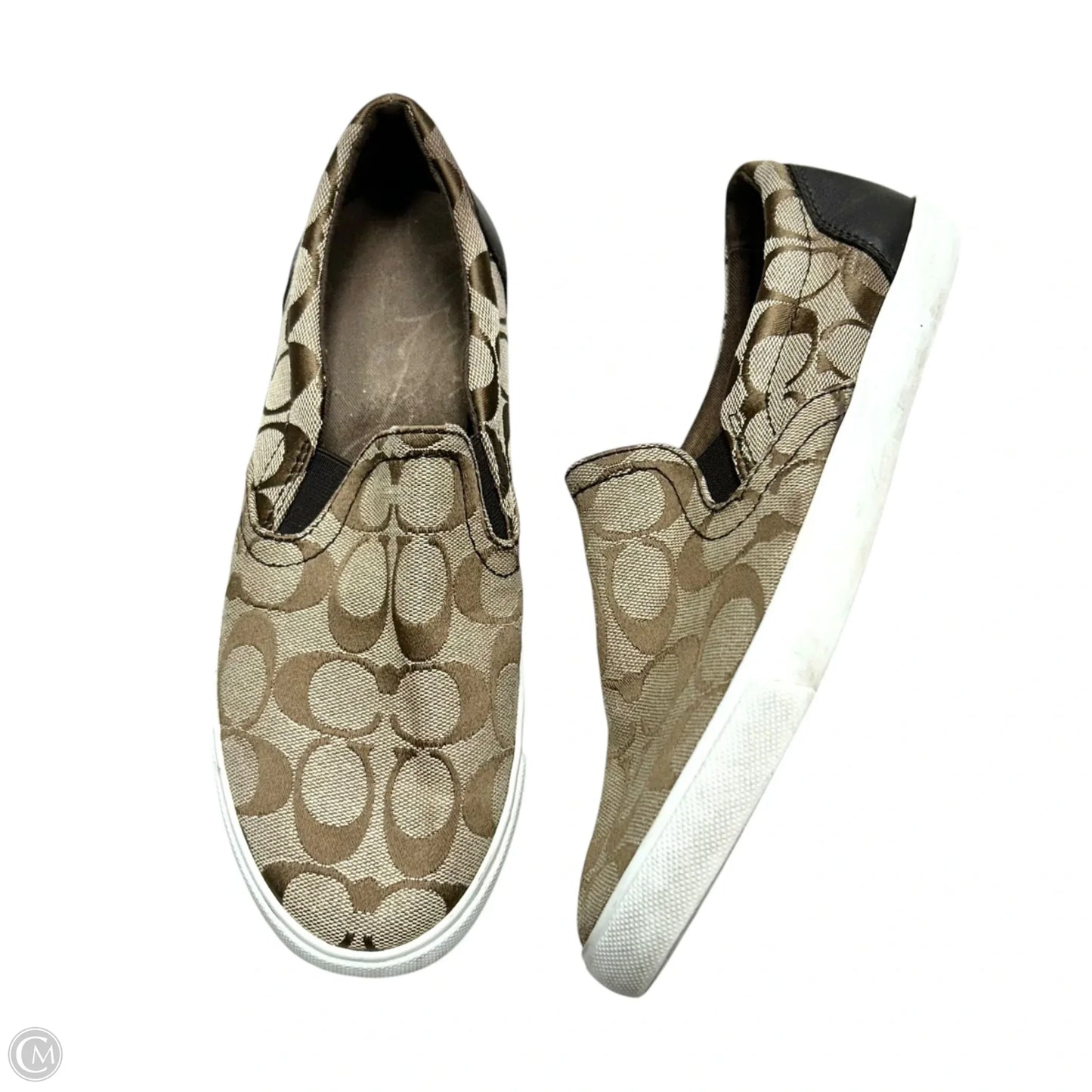 Shoes Designer By Coach In Brown & Tan, Size: 7.5
