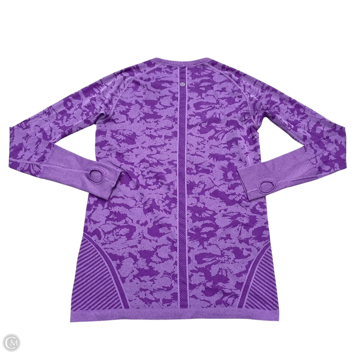 Athletic Top Long Sleeve Crewneck By Lululemon In Purple, Size: L