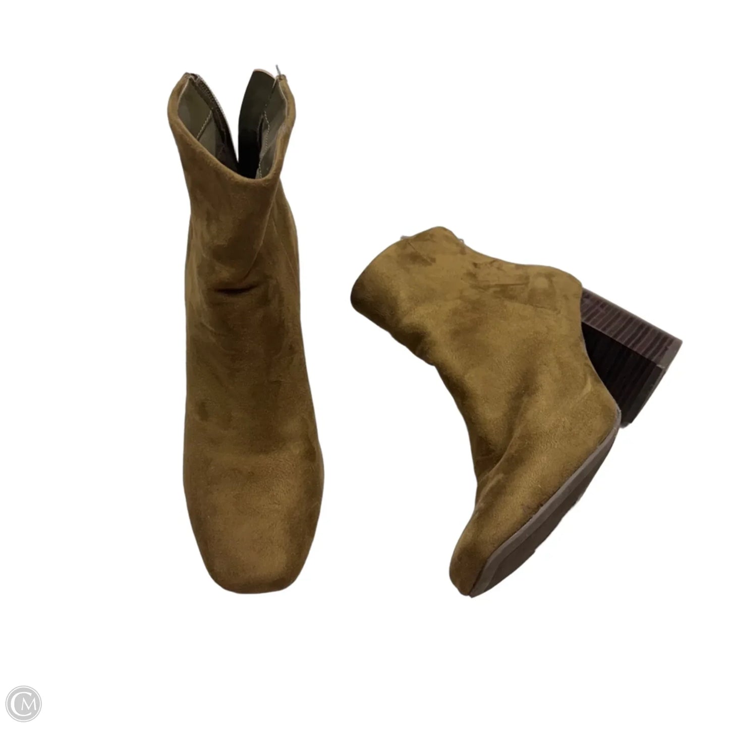 Boots Ankle Heels  In Green, Size: 9