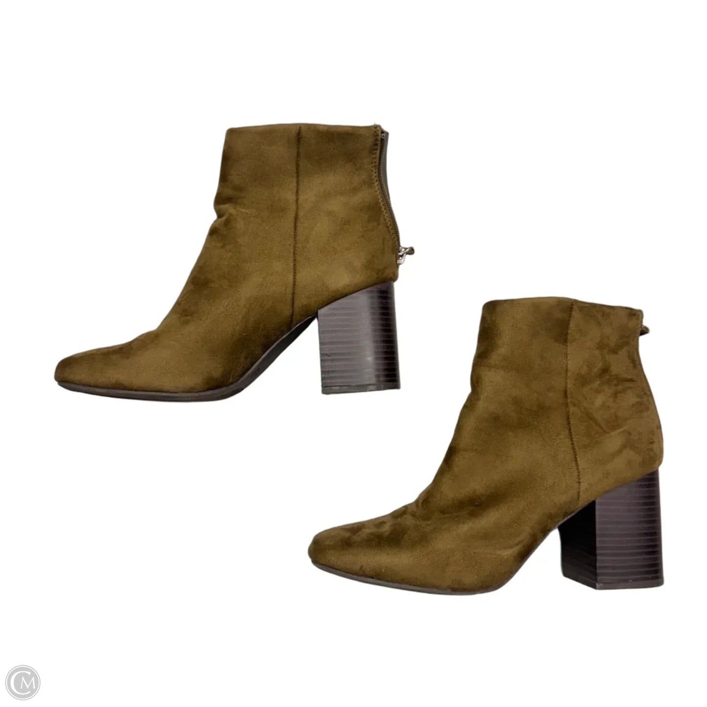 Boots Ankle Heels  In Green, Size: 9