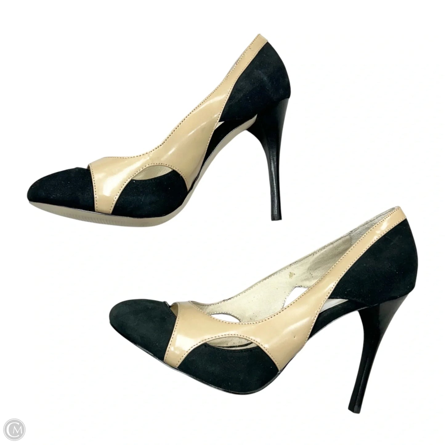 Shoes Heels Stiletto By Michael By Michael Kors In Black & Cream, Size: 6