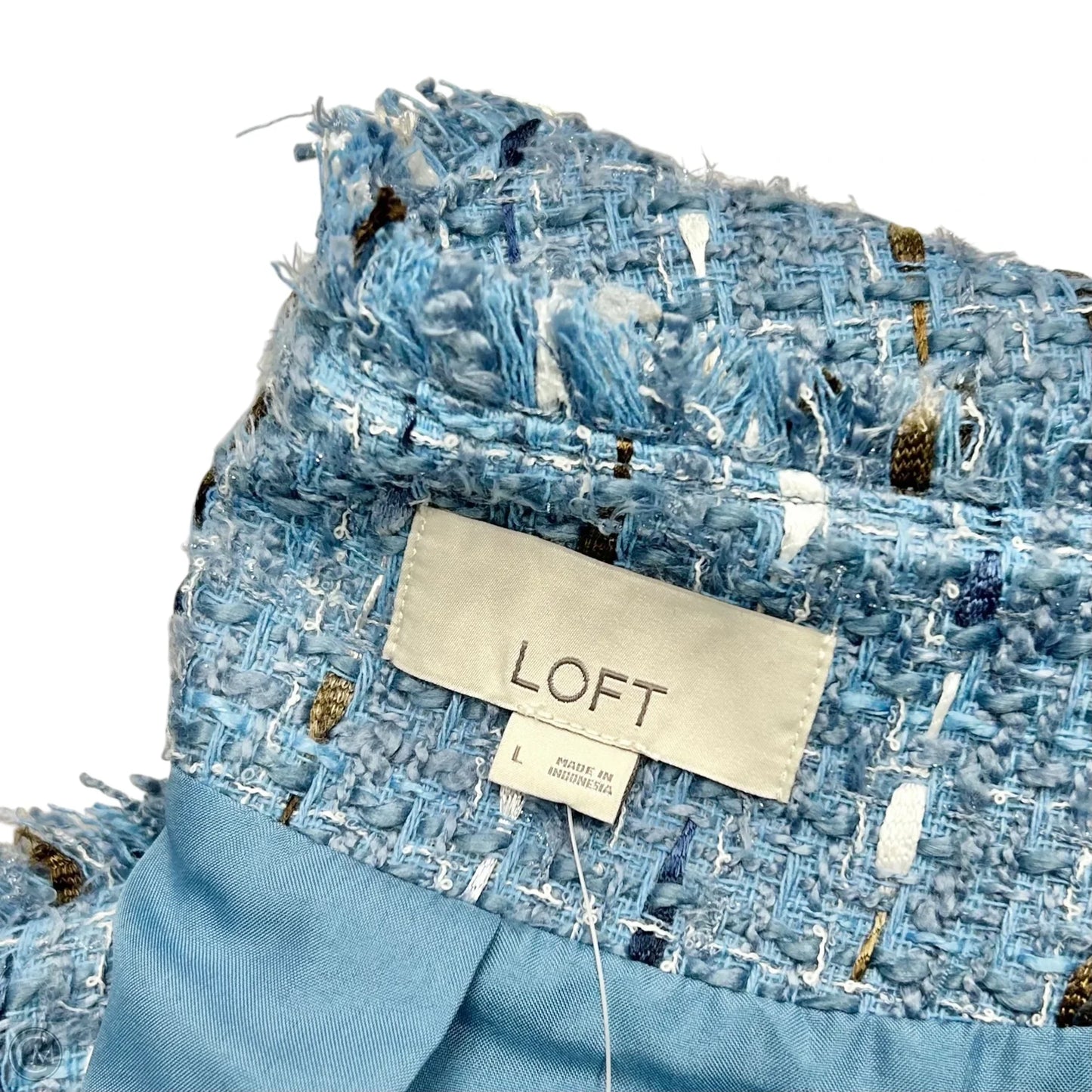 Blazer By Loft In Blue & White, Size: L
