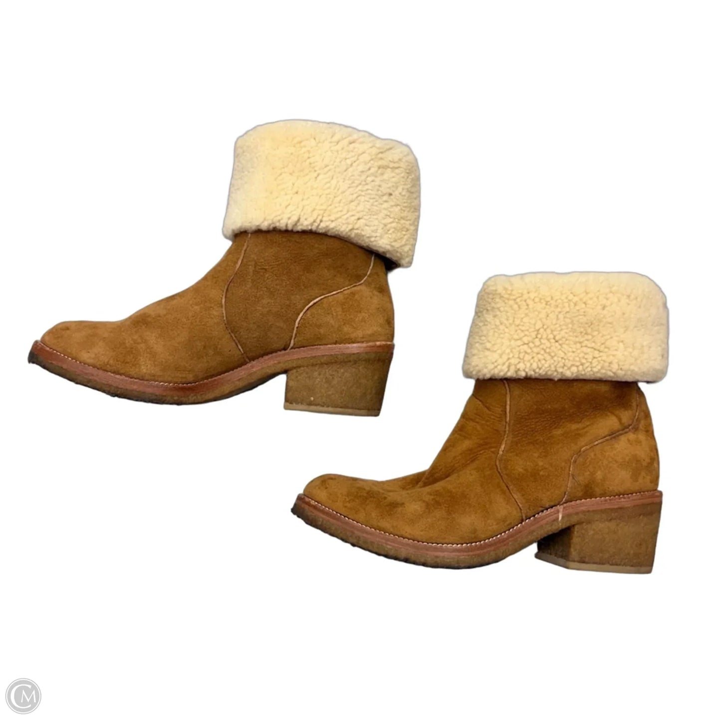 Boots Designer By Coach In Tan, Size: 7.5