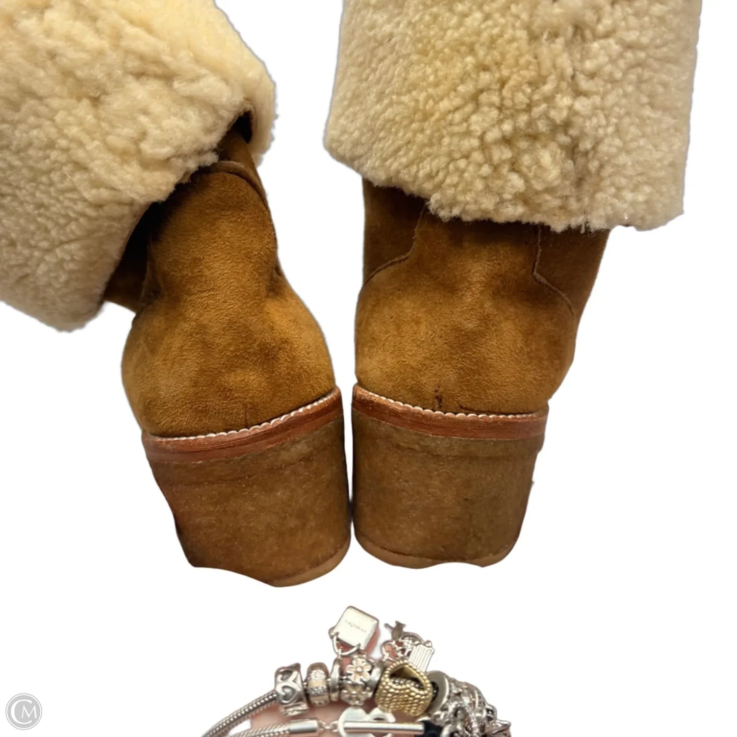 Boots Designer By Coach In Tan, Size: 7.5