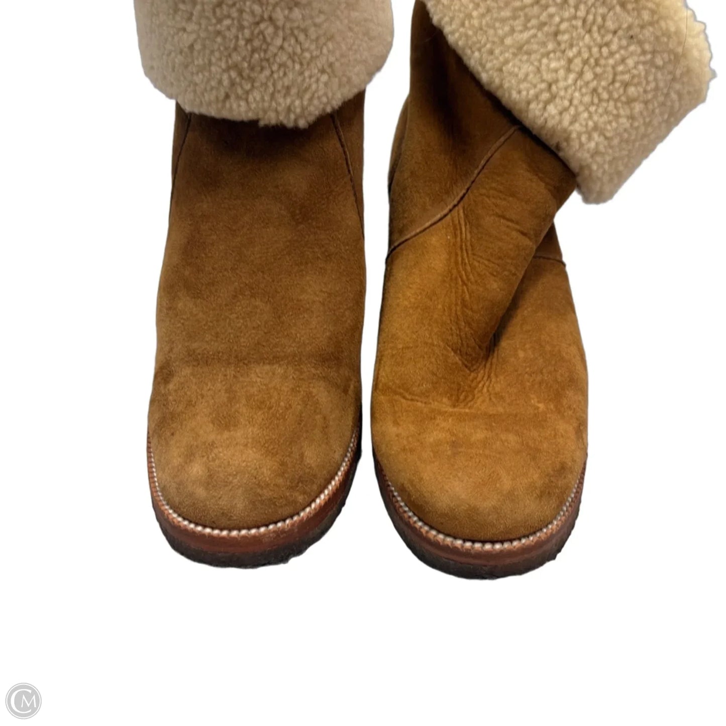 Boots Designer By Coach In Tan, Size: 7.5
