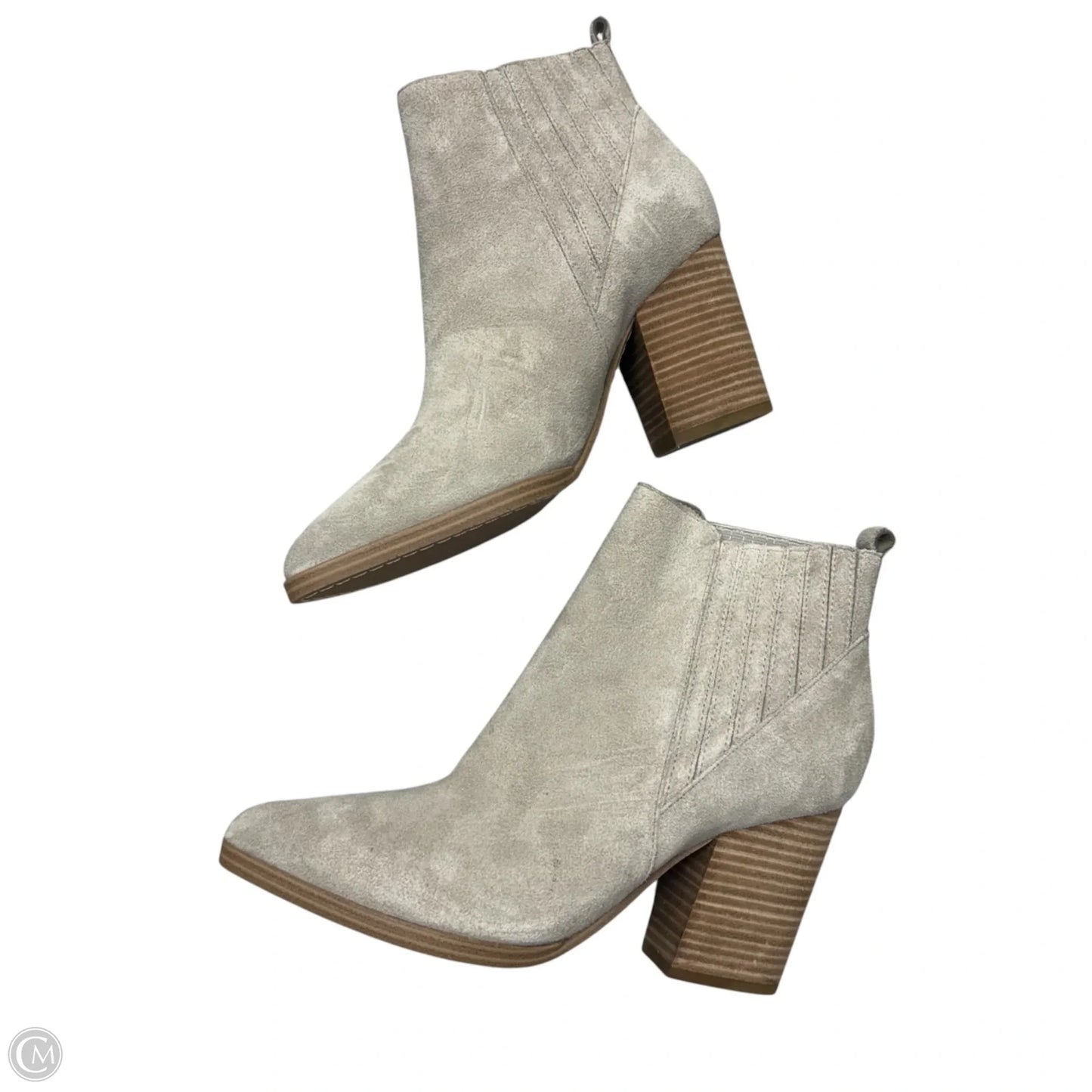Boots Ankle Heels By Marc Fisher In Grey, Size: 8.5
