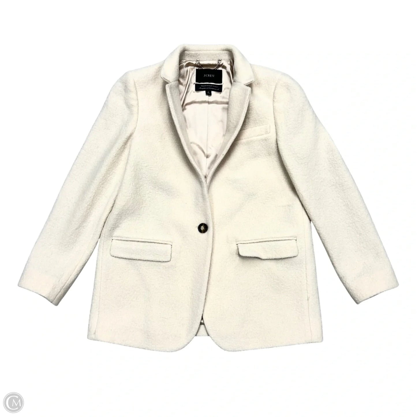 Coat Wool By J. Crew In Cream, Size: M